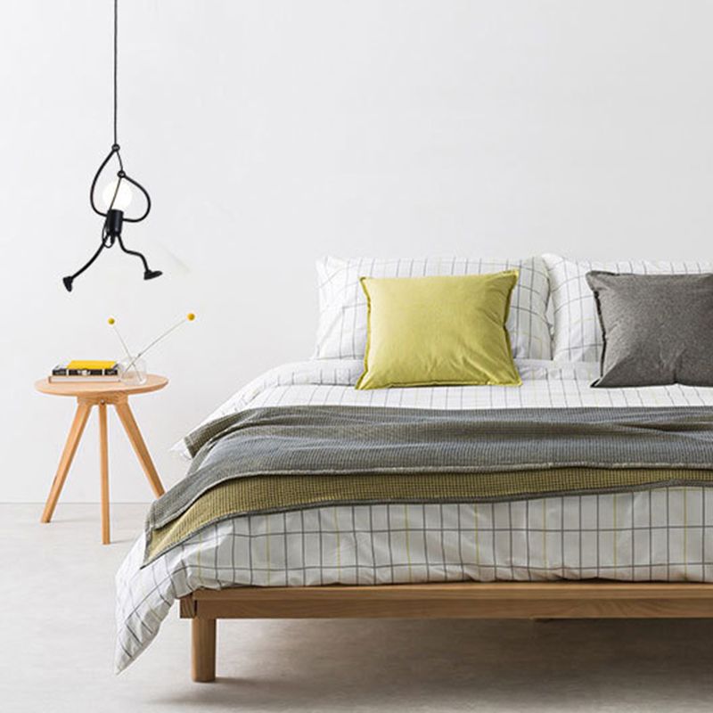 1-Light Pendant Ceiling Lights Industrial Metal Multi Pendant Light Fitting in Black