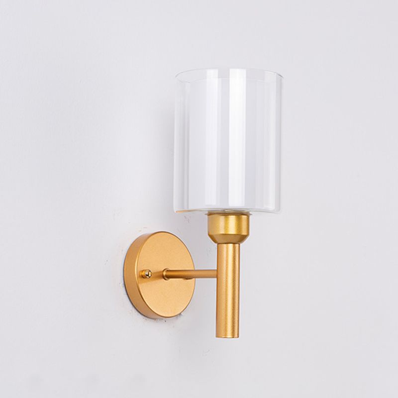 Lámpara de pared de pared de pared de cilindro de estilo moderno 1 lámpara de pared ligera montada en la pared