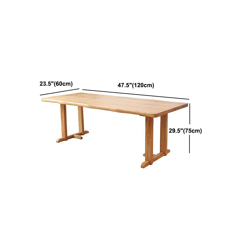 Wood Dining Table Traditional Luxury Rectangle Dining Table with Sled Base