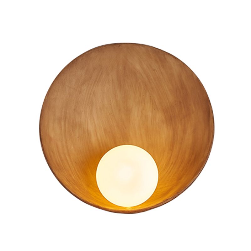 Modernism Resin Wall Lighting 1-Light Glass Shade Wall Mount Light for Foyer