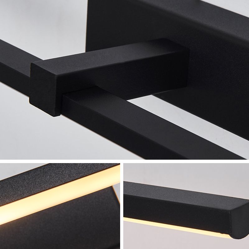 Linear Bathroom Sconce Light Fixture Metal Minimalist Style LED Wall Mount Light Fixture