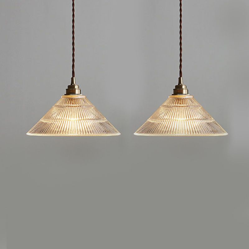 Moderner Stil konischer Decke anheizt hängendes Lichtglas Schlafzimmer Hängende Leuchte in klar