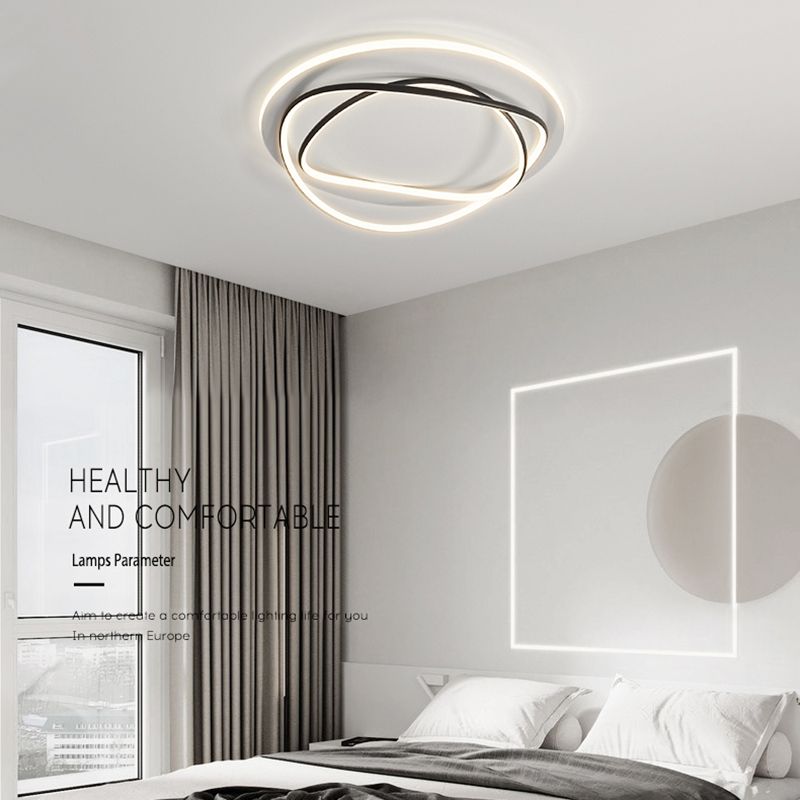 Luces de techo empotradas lineales modernas Luces empotradas de aluminio en blanco y negro