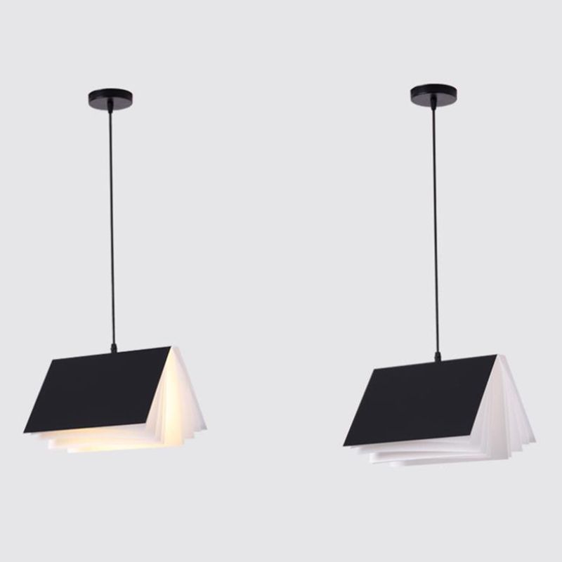 Libro moderno di semplicità a sospensione Lampada a sospensione in metallo a sospensione per il ristorante