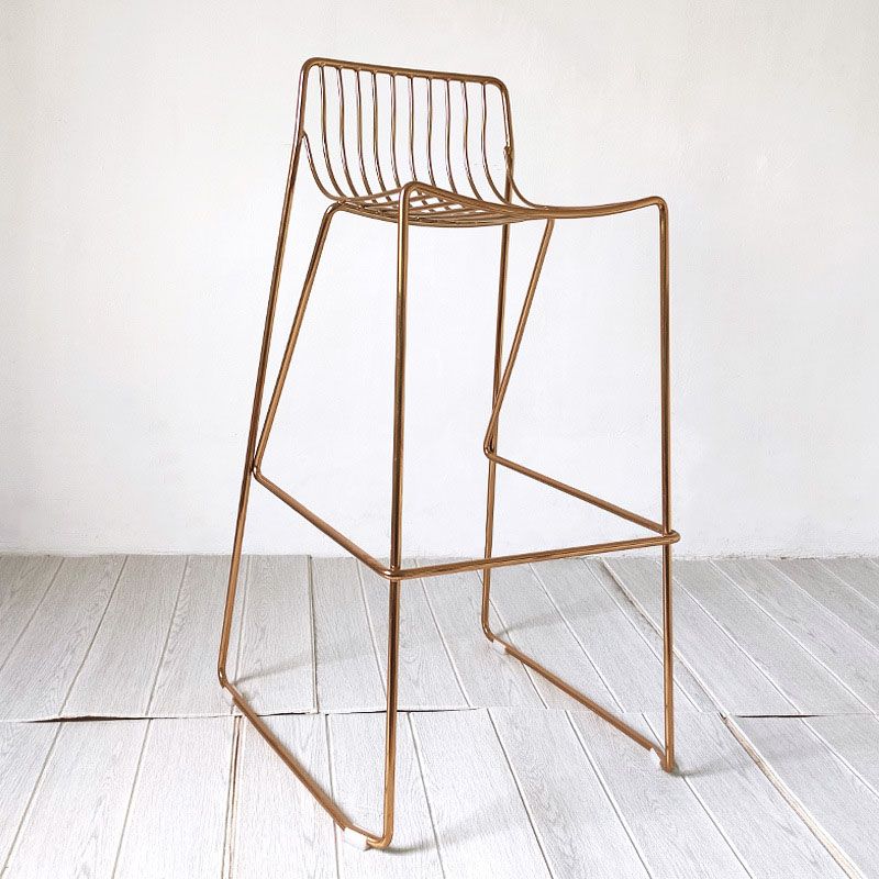 Tabourets de comptoir en acier de style moderne avec repose-pied et tabouret de bar à thé de lait de lait 30 pouces