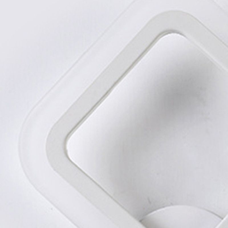 Square Shape Wall Lamp Modern Style Acrylic 1 Light Sconce in White