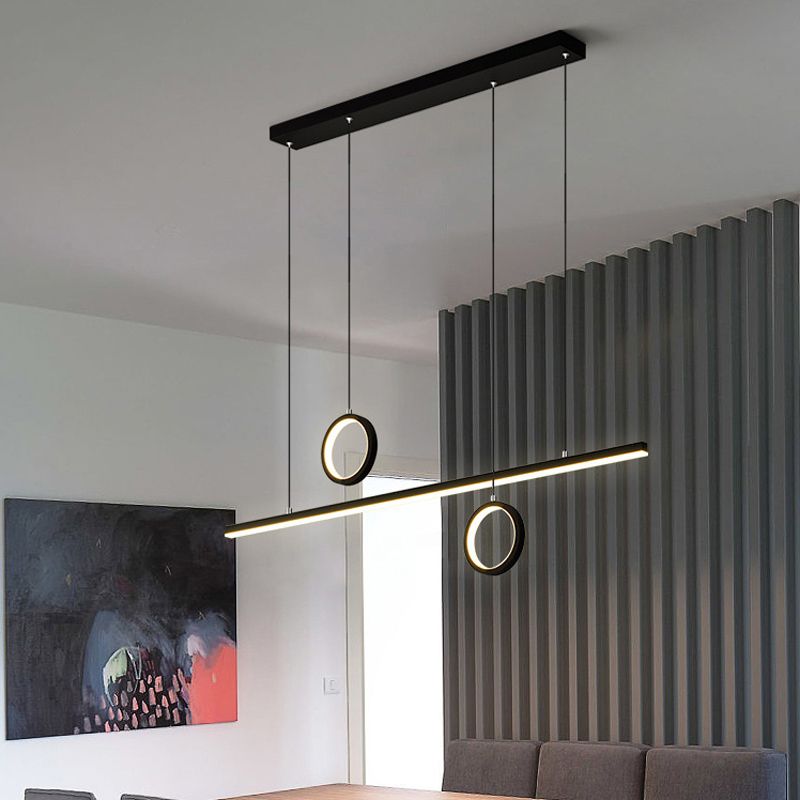 3-Lights Modernist Island Pendants Metal Pendant Lights for Living Room