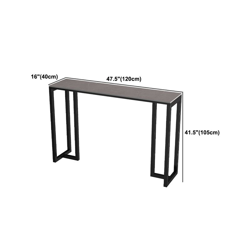 Industrial Sintered Stone Top Bar Table Rectangle Bar Table with Doubl