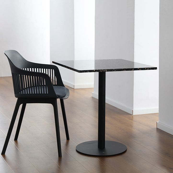 Industrial Style Dining Table Stone Pedestal Dining Site Table for Dining Room