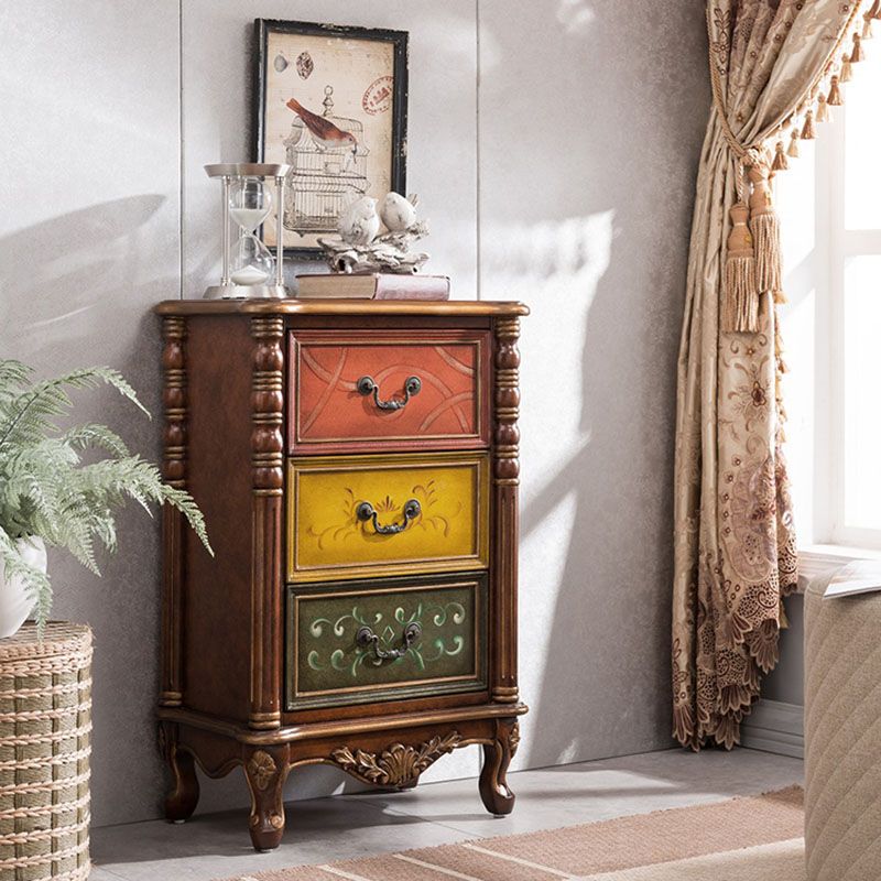 Traditional Vertical Lingerie Chest Wooden Storage Bachelor Chest for Bedroom
