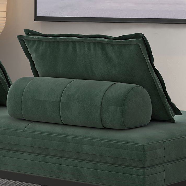 Scandinavian Futon Sofa Bed Fabric Pillow Back Armless With Chrome Legs Sleeper Sofa