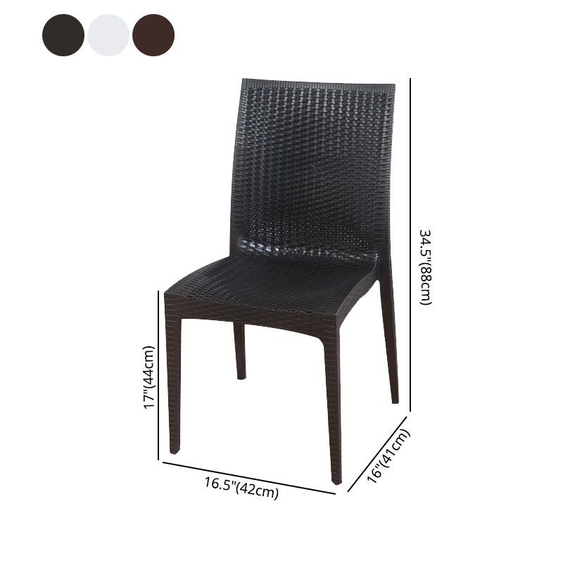 Eigentijdse stijl plastic eetstoelen eetstoelen zonder een zijstoel voor keuken (set van 4)