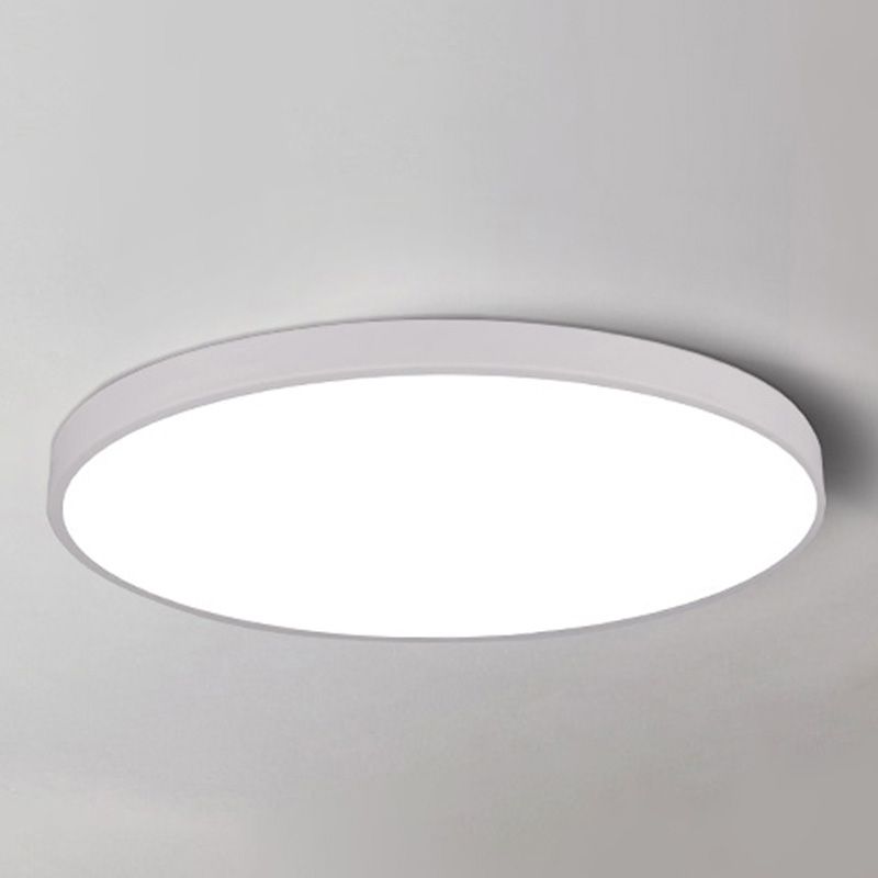 Luz empotrada LED ultrafina de 1 luz, nueva lámpara de techo moderna de hierro con forma redonda