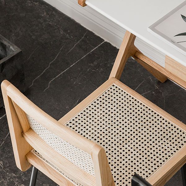 Modern Style Rattan Side Chair Cane Back Dining Side Chair for Dining Room