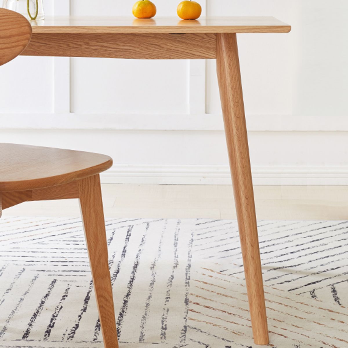 Solid Wood Industrial Dining Table Rectangle Standard Dining Table for Kitchen