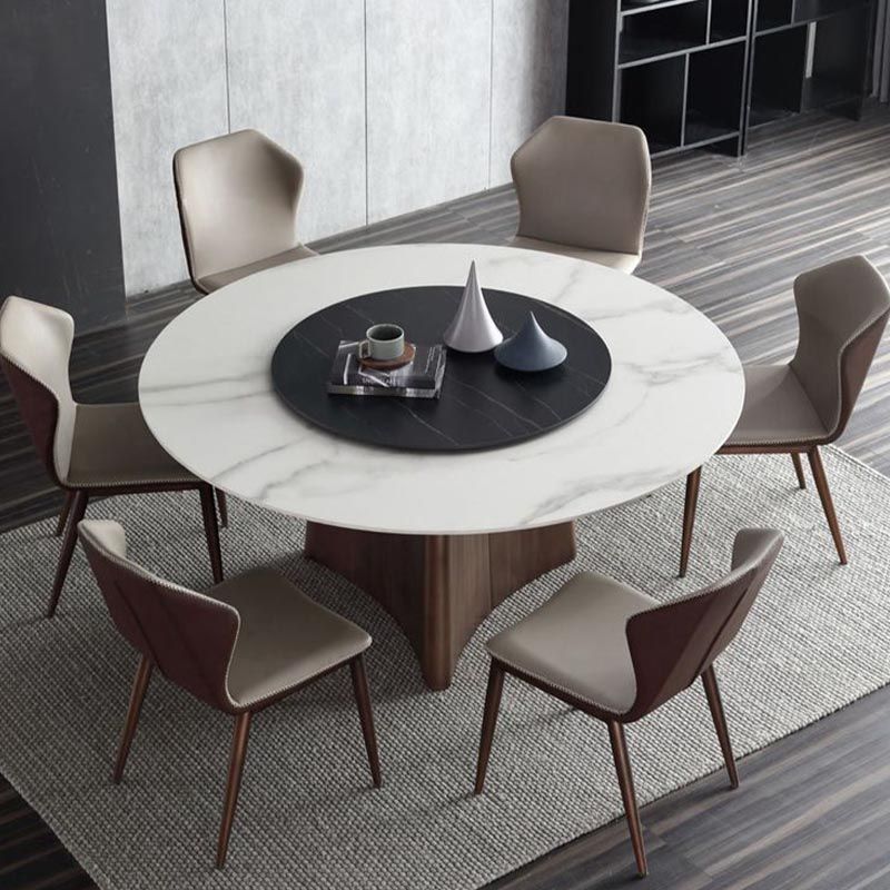 Modern Dining Set Stone 1/4/9 Pieces Dining Turntable Furniture for Home
