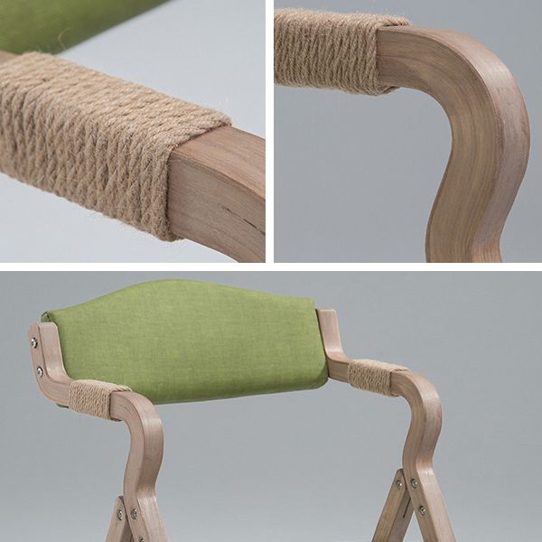 Fauteuil de salle à manger de style campagnard, fauteuils rembourrés pliables à dos ouvert