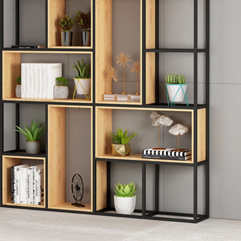 Natural Standard Bookcase Industrial Wooden Open Back Bookshelf