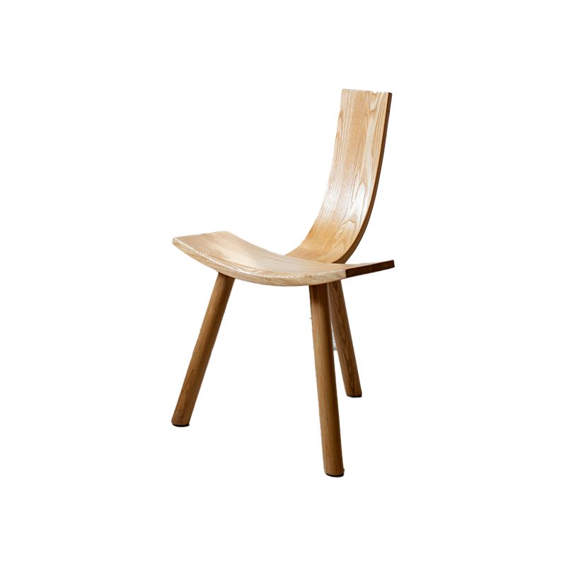 Natural Modern Indoor Dining Side Chair Solid Wood Side Chair