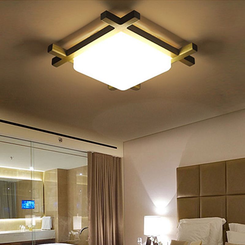 Square Flush Mount Ceiling Light Modernist Acrylic Ceiling Flush Mount for Living Room