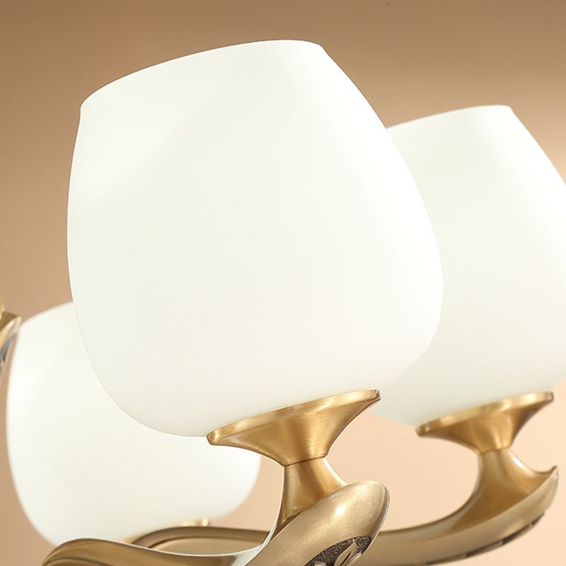 Glass American Chandelier Bowl Shape Multi Light Hanging Light pour le restaurant