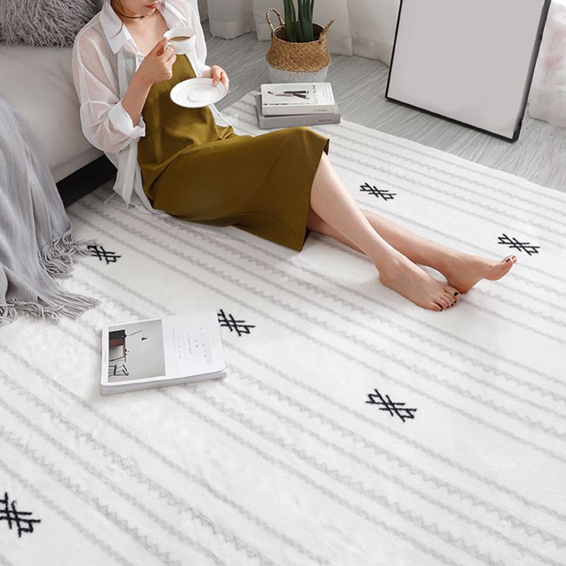 Minimalistischer Bohemian Teppich mehrfarbiger nahtloser Muster Teppich waschbarer Färbung widerstandsfähiger Rutsch-Backing-Teppich für Schlafzimmer
