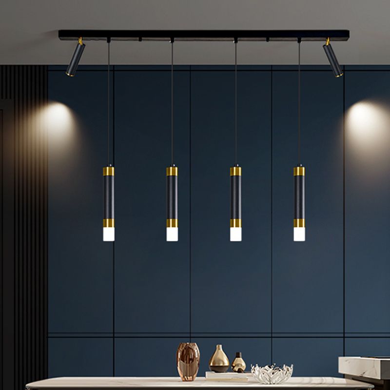 Luce a ciondolo a LED LED LINEARE BLACE LUCE MODERNA CONTRO CONTRO CHE STRANTE LUCE DA ACRILICA