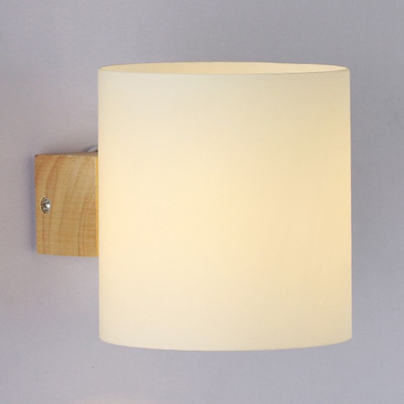 Moderner Stil Geometrisch geformte Wandlampe Holz 1 Lichtwandbeleuchtung Armaturen