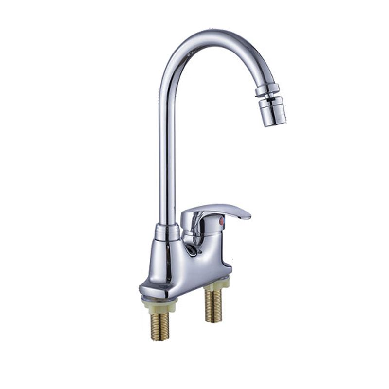 Contemporary Single Level Kitchen Faucet Lead Free Faucet in Chrome