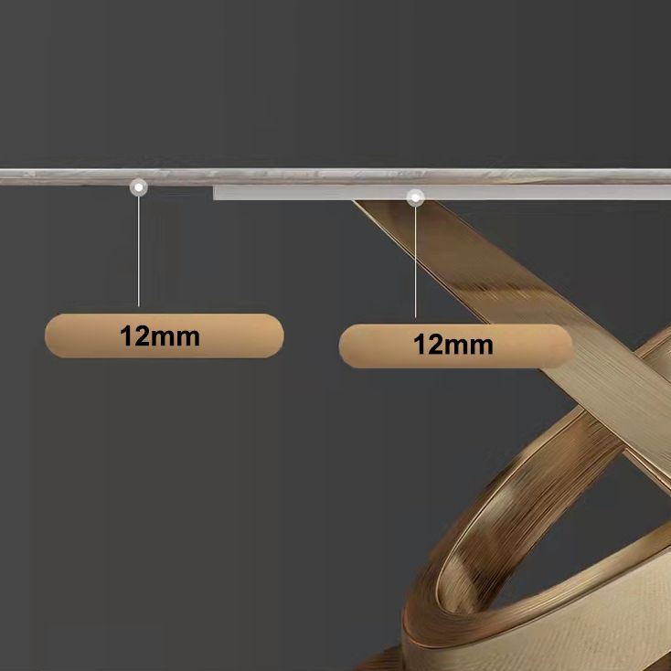 Traditional Luxury Stainless Steel Table Rectangle Dining Table for Home