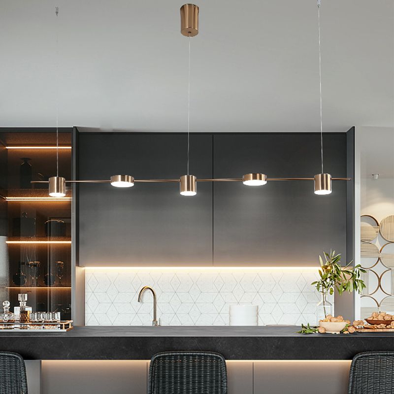 Luz de colgante de cilindro de estilo moderno lámparas colgantes de metal