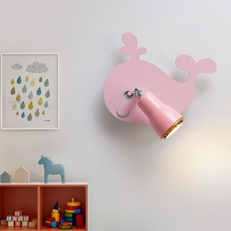 Nordic Horn Shape Wall Sconce 1 Head Metal LED Wall Light with Animal for Game Room