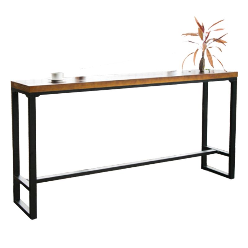 Contemporary Bar Table Set 1/5/7 Pieces Rectangle Solid Wood Counter Table Set
