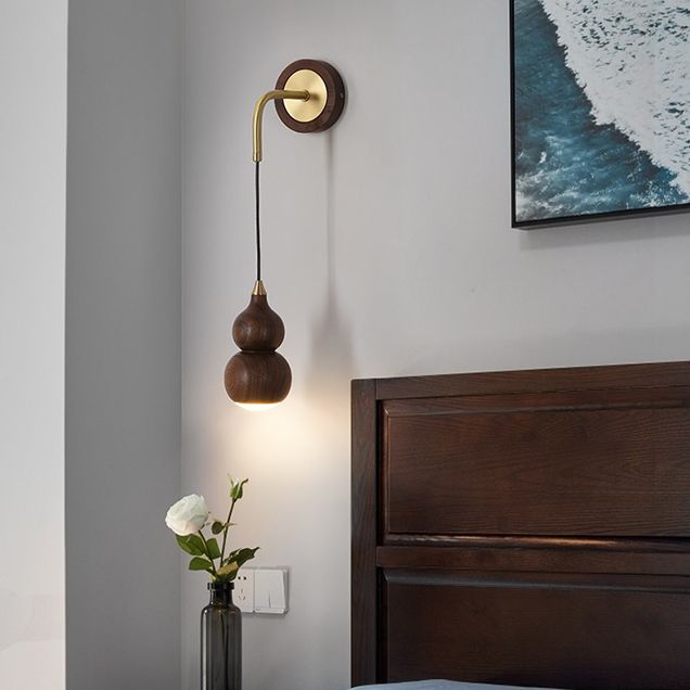 Warm Light Wall Sconce Light Contemporary Modern Indoor Light with Gourd shape