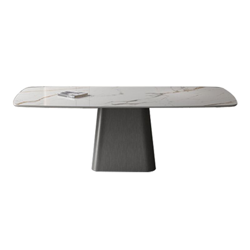 Modern Dining Rectangle Table Sintered Stone Table with Metal Leg for Home