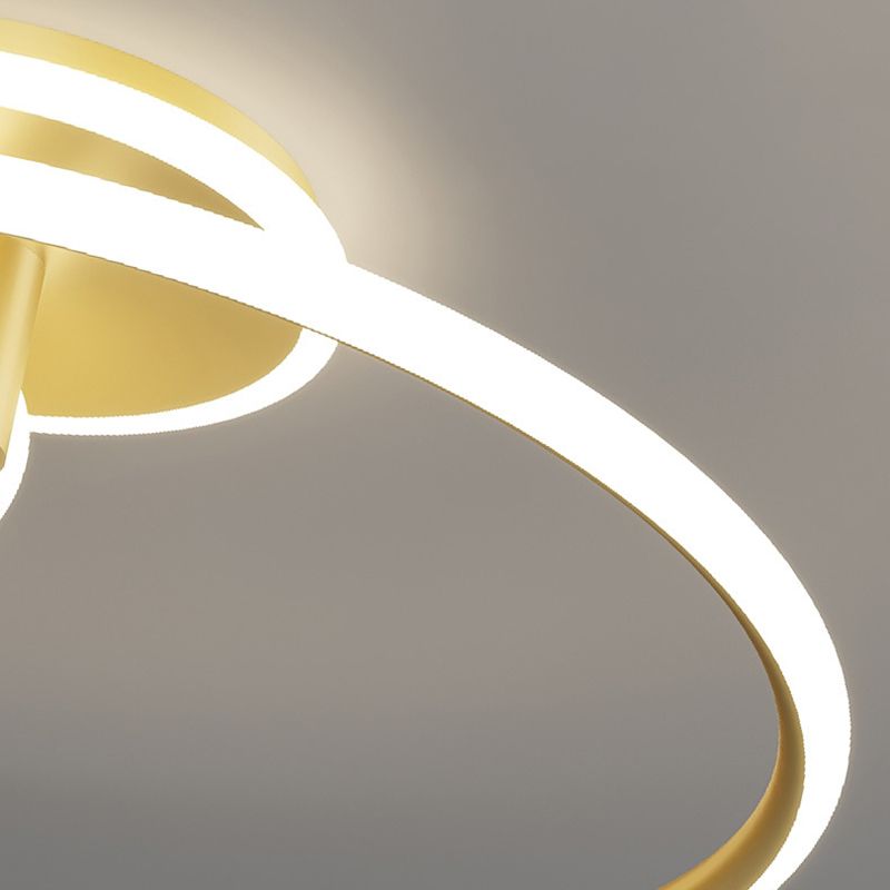 Lampada a soffitto a forma lineare in stile moderno Metal 2 Luce Luce per sala da pranzo