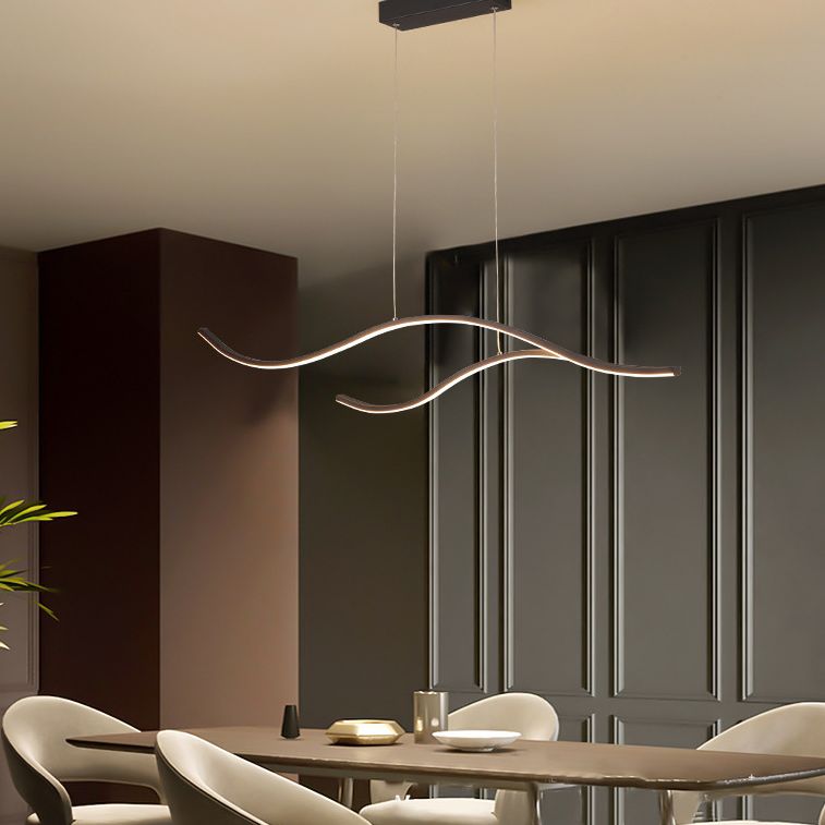 Eigentijdse zwaaiende kroonluchter hanglamp metallic hangende verlichtingsarmaturen voor slaapkamer