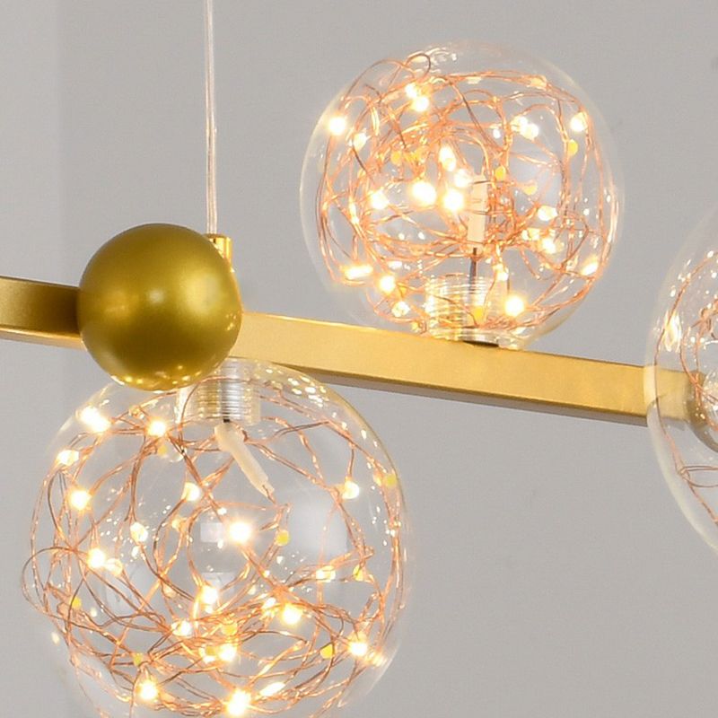 Nórdica Dining Island Light Kitchen Simple Led Glass Shade Colgara de luz colgante