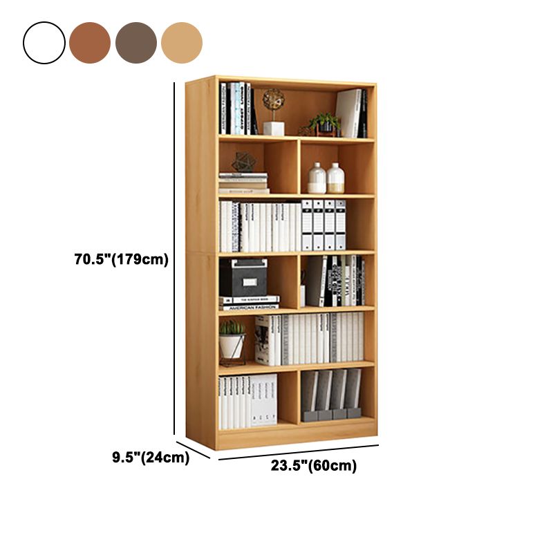 Closed Back Bookcase Contemporary Style Bookshelf for Home Office Study Room