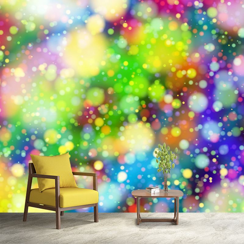 Bokeh Mural Wallpaper Moisture Resistant Wall Covering for Room Decoration