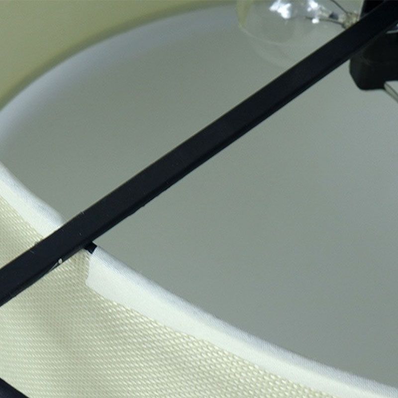 Vierkante/trommel stoffen plafondlamp Chinese stijl inbouwverlichtingsarmaturen voor woonkamer