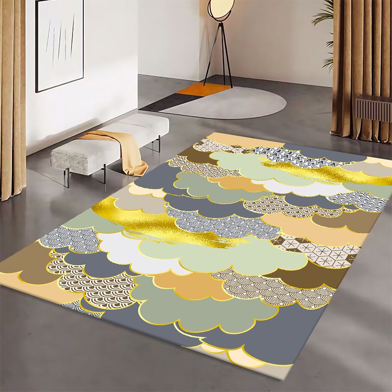 Grijs modern tapijt blending streep indoor tapijt vlekbestendig vloerkleed voor woningdecoratie