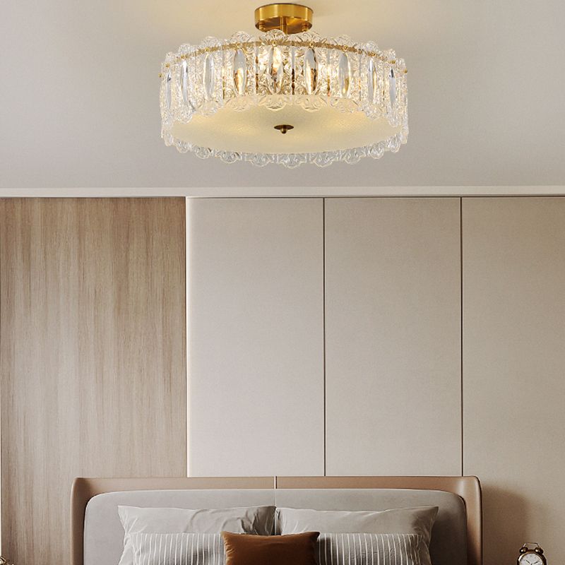 Nordic Ceiling Light Glass Flush Mount Ceiling Light Fixture for Bedroom