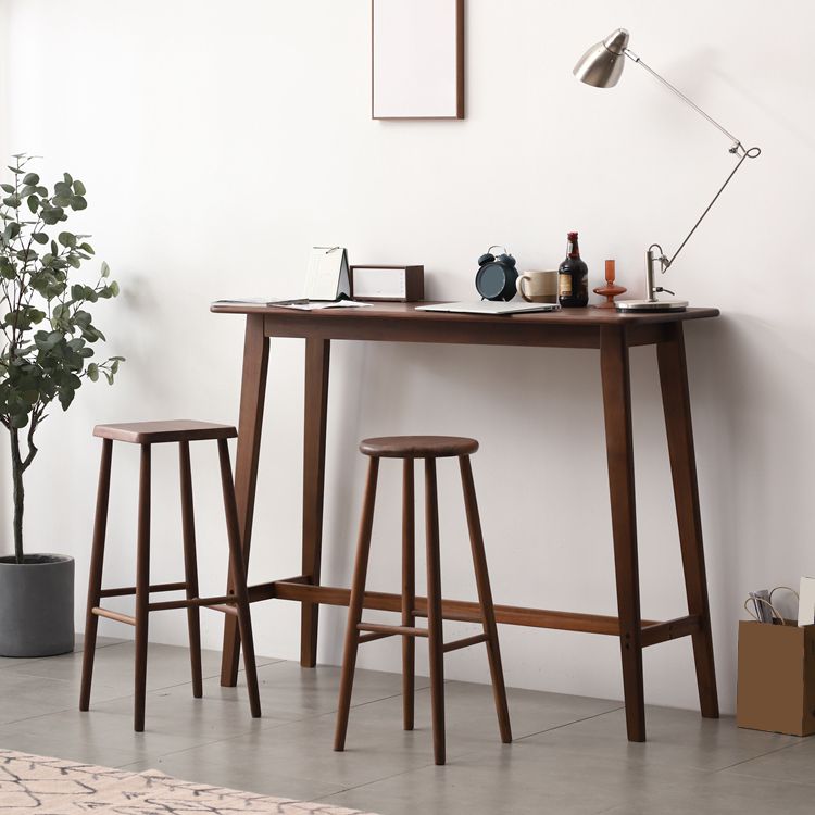 Solid Wood Bar Table Modern Rectangle Bar Table for Dining Room