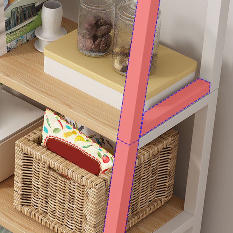 Scandinavian Manufactured Wood Bookcase 12-inch Wide Ladder Book Shelf