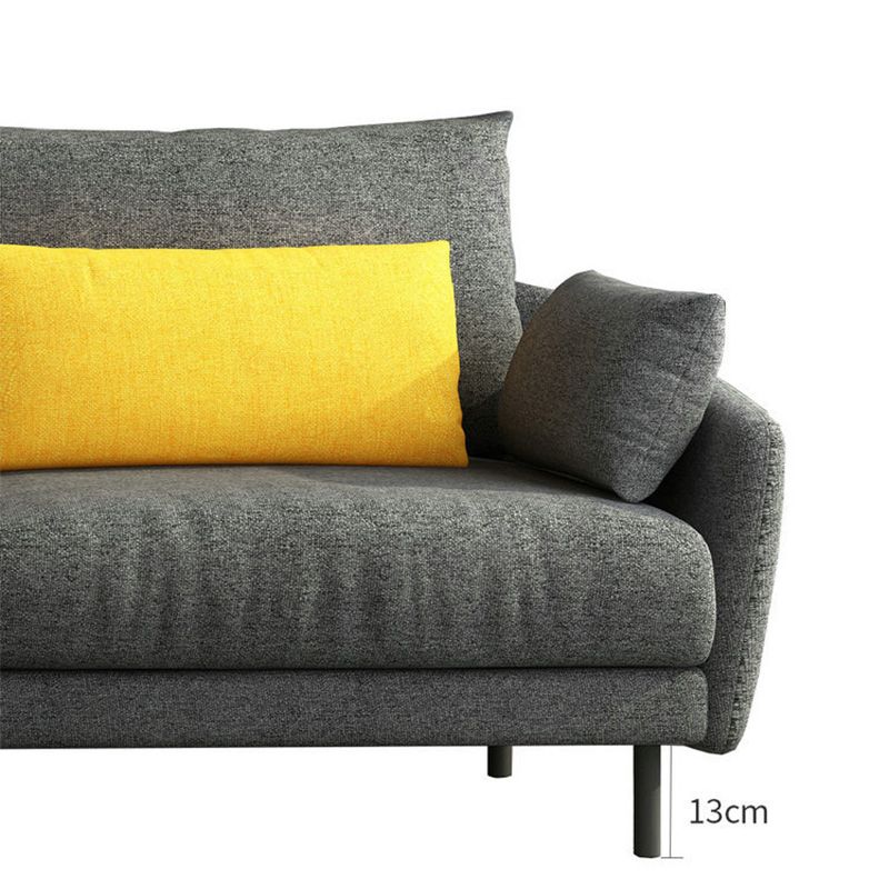 Modern Style Fabric Sofa & Chaise 141.73" W Square Arm Sectional
