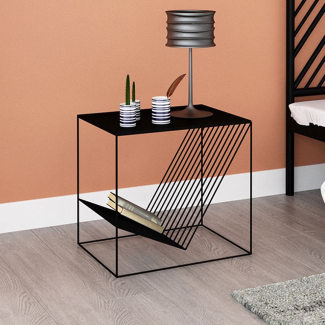 Mid-Century Modern Style Square Metal Table Frame Base Side Table