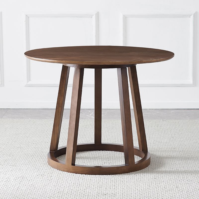 1/5 Pcs Dining Room Set Modern Style Solid Wood Dining Set with Round Table