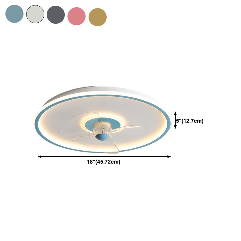 2 Light Ceiling Fan Light Modern Style Metal Ceiling Fan Light for Living Room