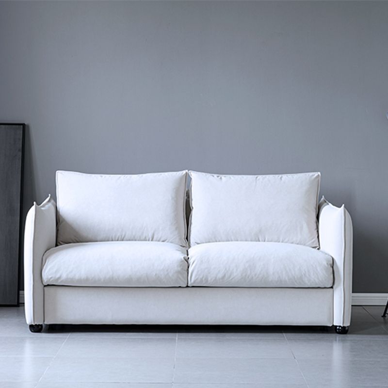 Scandinavian Stain-resistant Sofa Bed Faux Leather Sleeper Sofa